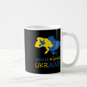 Stand With Ukrainian Peace Love Ukraine Flag Coffee Mug