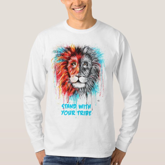Stand With Your Tribe Men's long sleeved t-shirts (Front)