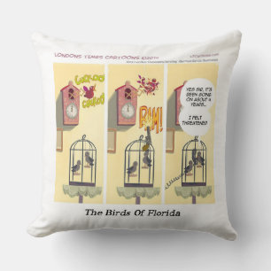Stand Your Ground Funny Bird With Gun Throw Pillow