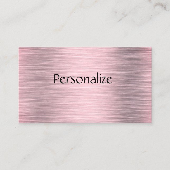 Standard 3.5" x 2.0" Business Card Stainless Metal (Front)