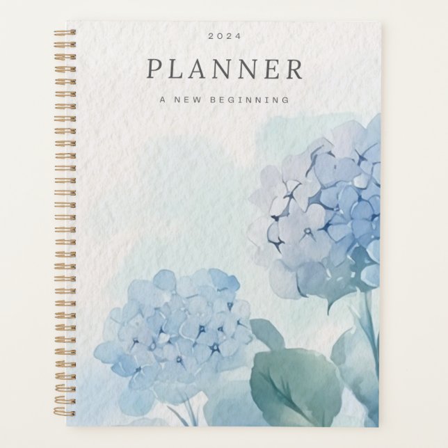 Standard (8.5" x 11"), Hard Cover, Black Spiral Pl Planner (Front)