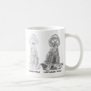 standard and substandard poodles coffee mug