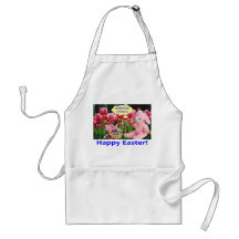 standard apron. Happy Easter. alpaca/bunny