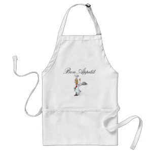 Standard Apron with Chef and Quote "Bon Appetit"