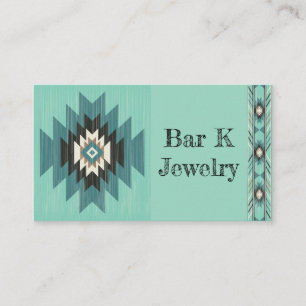 Standard Aztec turquoise, Carte de visite 3,5 po x