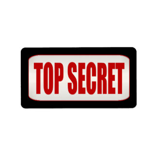 Standard Business Top Secret Moyen Étiquette