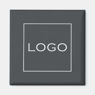 Standard Custom Logo on Charcoal Grey Background Magnet