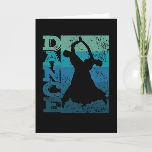 Standard Dance Dancing Couple Quickstep Card (Front)