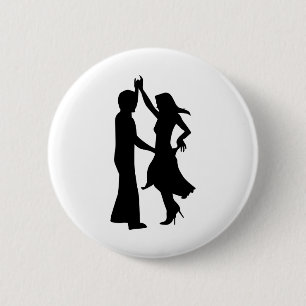 Standard dancing couple 2 inch round button