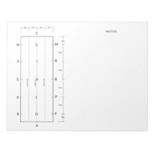 Standard Dressage Arena Template Horse Competition Notepad