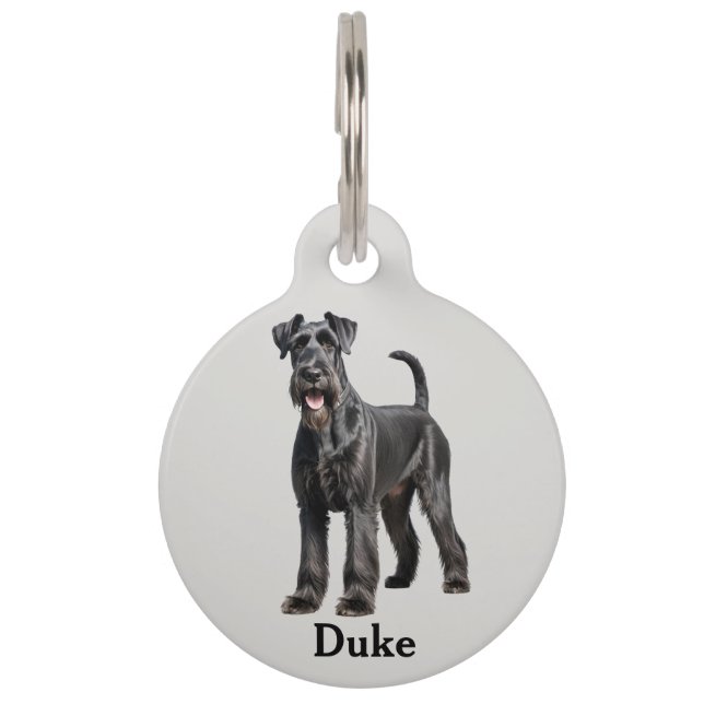 Standard (Giant) Schnauzer Personalize Pet Tag (Front)