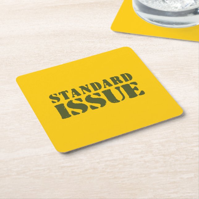 STANDARD ISSUE SQUARE PAPER COASTER (Angled)