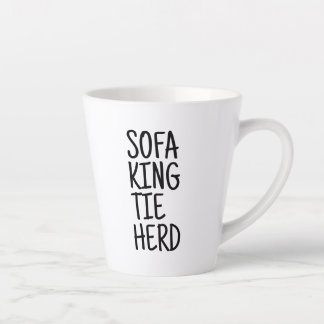 Standard Latte Mug - Sofa King Tie Herd
