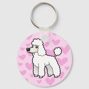 Standard/Miniature/Toy Poodle Love (puppy cut) Keychain