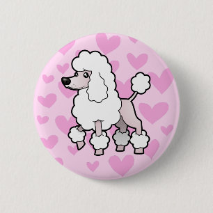 Standard/Miniature/Toy Poodle Love (show cut) 2 Inch Round Button