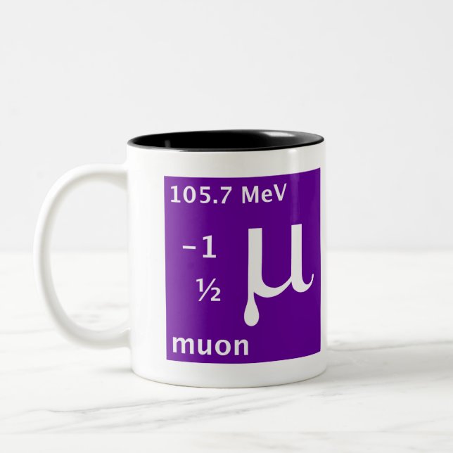 Standard Model (muon) Two-Tone Coffee Mug (Left)