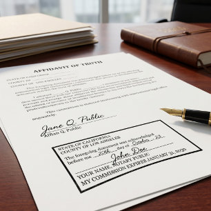 Standard Notary Public Acknowledgement Stamp