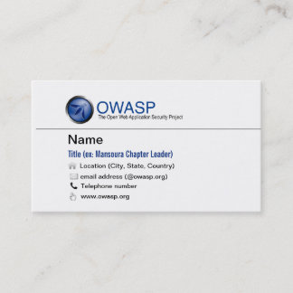 Standard OWASP Business Card