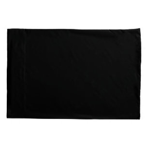 Standard Pair of Black Pillowcase