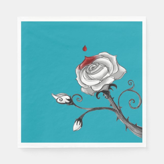 Standard Paper Napkins 'Painting the Roses Red' (Front)