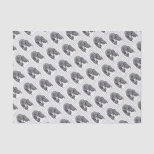 Standard Poodle Black Parti Painting - Dog Art Tissue Paper