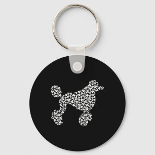 Standard Poodle Dog Cute Shamrock St Patricks Day Keychain