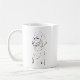 Standard Poodle Dog Illustration - Ink Art Coffee Mug