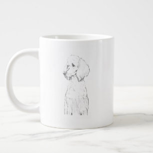 Standard Poodle Dog Pet Portrait  Large Coffee Mug