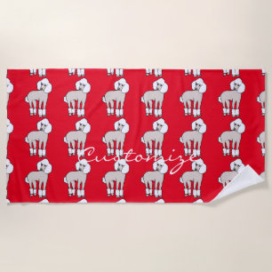 Standard Poodle Dog Thunder_Cove  Beach Towel