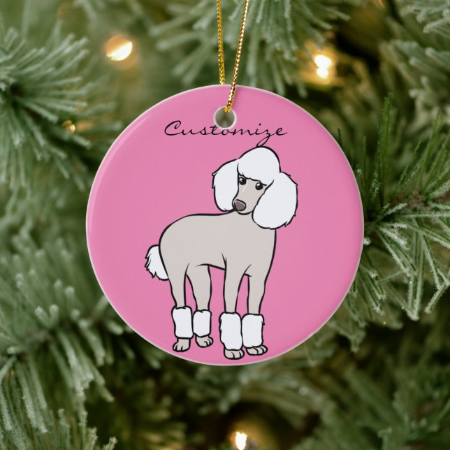 Standard Poodle Dog Thunder_Cove Ceramic Ornament (Tree)