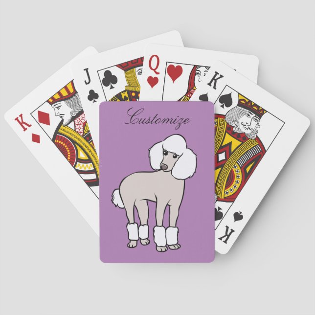 Standard Poodle Dog Thunder_Cove Playing Cards (Back)