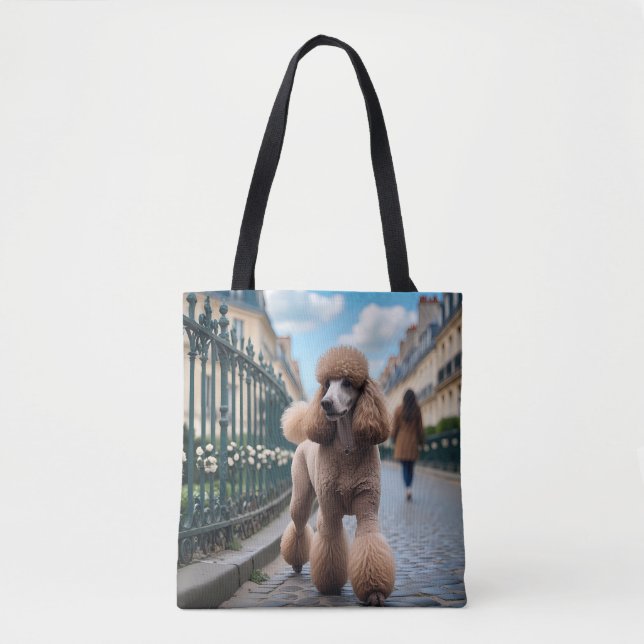 Standard Poodle Elegant Shoulder Tote Bag (Front)