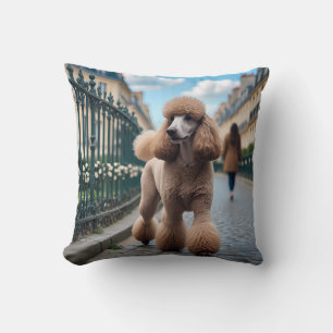 Standard Poodle Elegant Throw Pillow