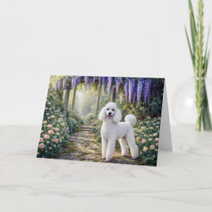 Standard Poodle Garden Blank Card