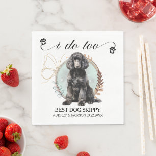 Standard Poodle I Do Too Dog Photo Wedding Napkin