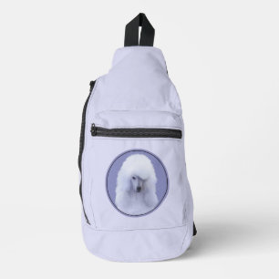 Standard Poodle Painting White Original Dog Art Sling Bag