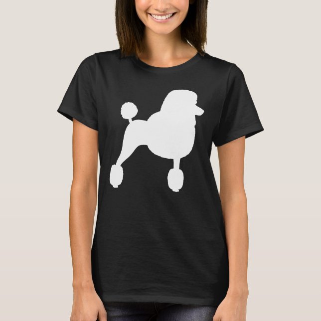 Standard Poodle Silhouette With Fancy Haircut T-Shirt (Front)