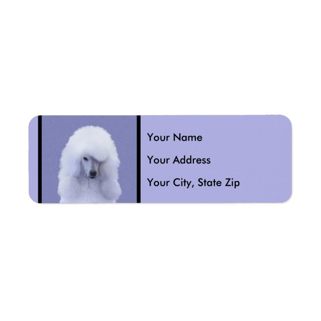 Standard Poodle White Painting - Original Dog Art (Front)