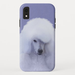 Standard Poodle White Painting - Original Dog Art iPhone XR Case