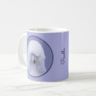Standard Poodle White Painting - Original Dog Art Coffee Mug