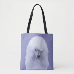 Standard Poodle White Painting - Original Dog Art Tote Bag