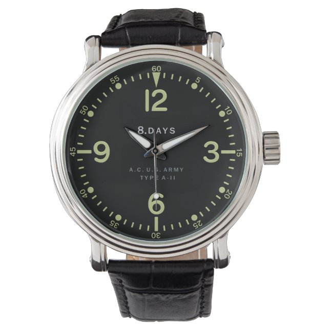 Standard Retro U.S. Army Aircraft Clock Watch (Front)