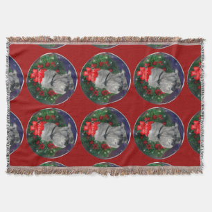 Standard Schnauzer Christmas Throw Blanket
