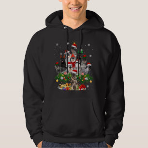 Standard Schnauzer Christmas Tree Lights Funny Dog Hoodie