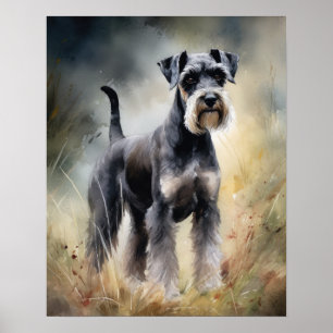 Standard Schnauzer Dog Art Print Poster