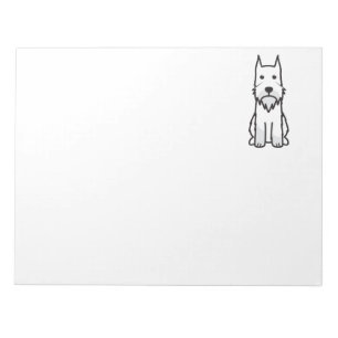 Standard Schnauzer Dog Cartoon Notepad