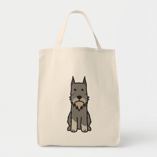 Standard Schnauzer Dog Cartoon Tote Bag (Front)