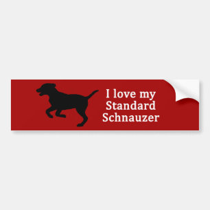 Standard Schnauzer Dog Love Bumper Sticker