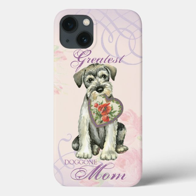Standard Schnauzer Heart Mom Case-Mate iPhone Case (Back)
