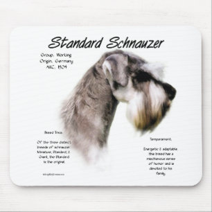 Standard Schnauzer History Design Mouse Pad